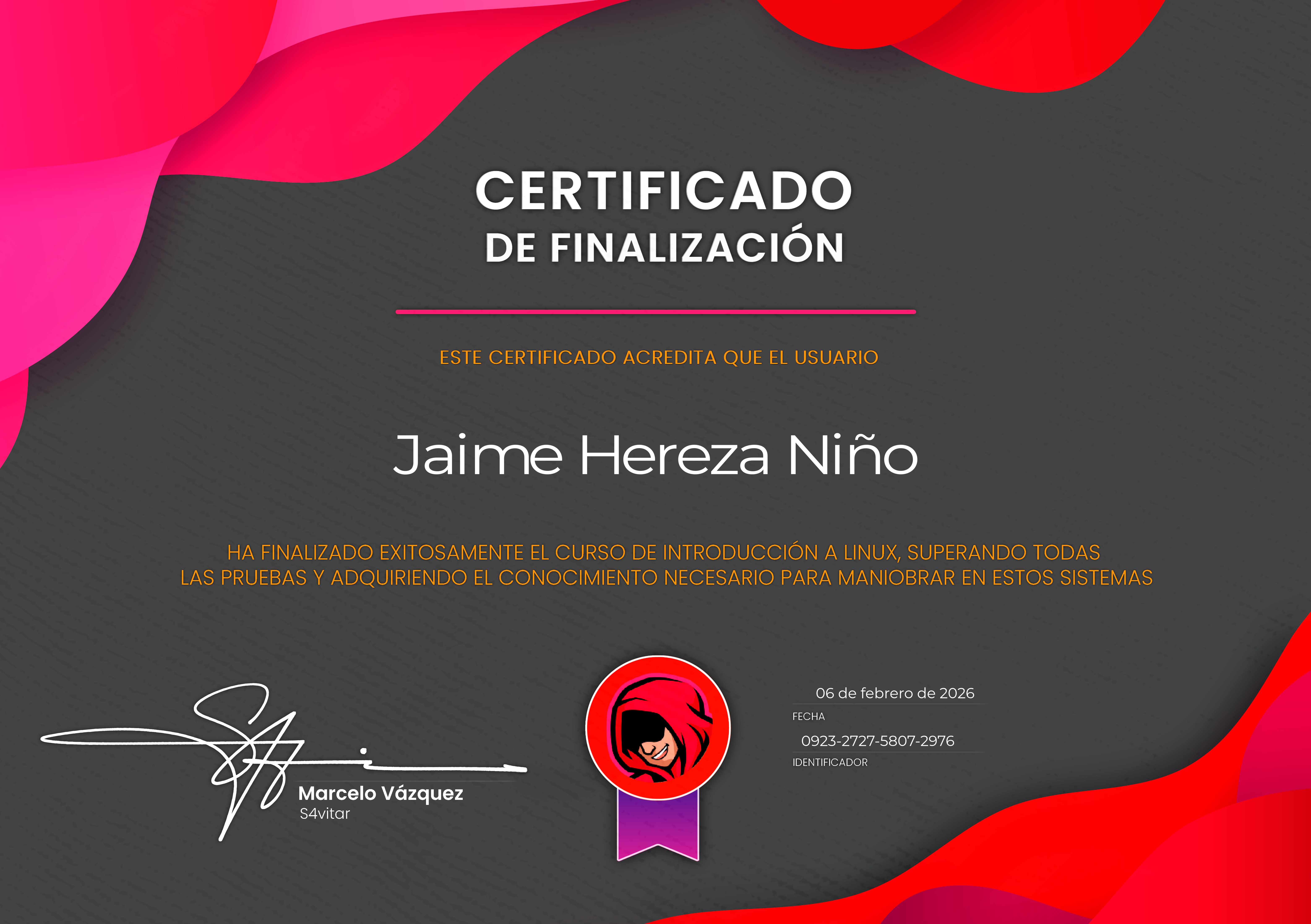 Certificado de Introducción a Linux